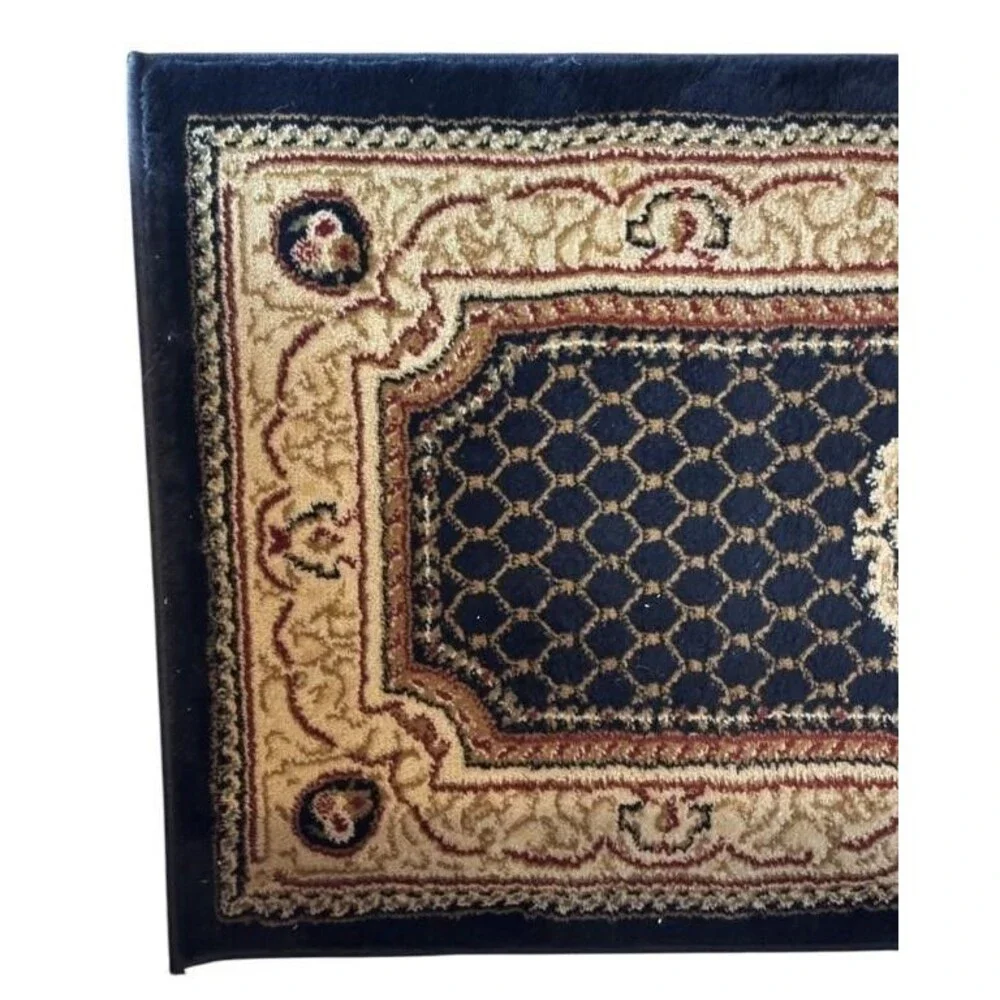 Charisma Aubosson Navy Rug Runner Limited Edition 22.5